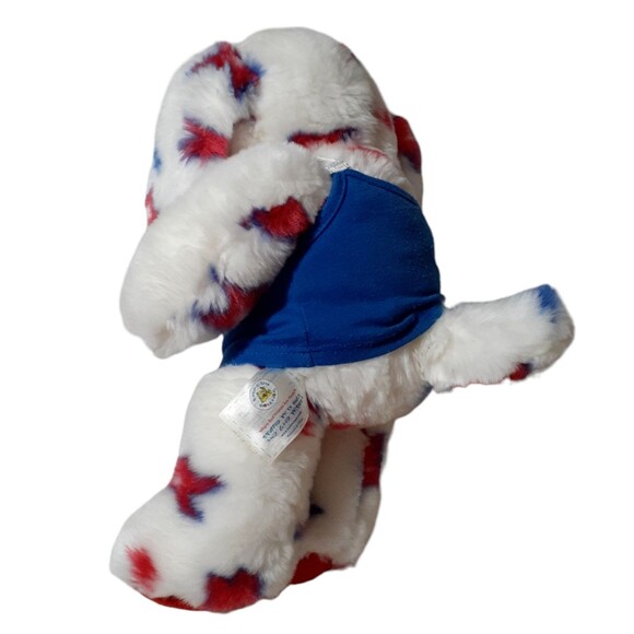 Build A Bear Stars Plush Puppy Stuffed Red White Blue Patriotic With Top15" - Picture 3 of 6